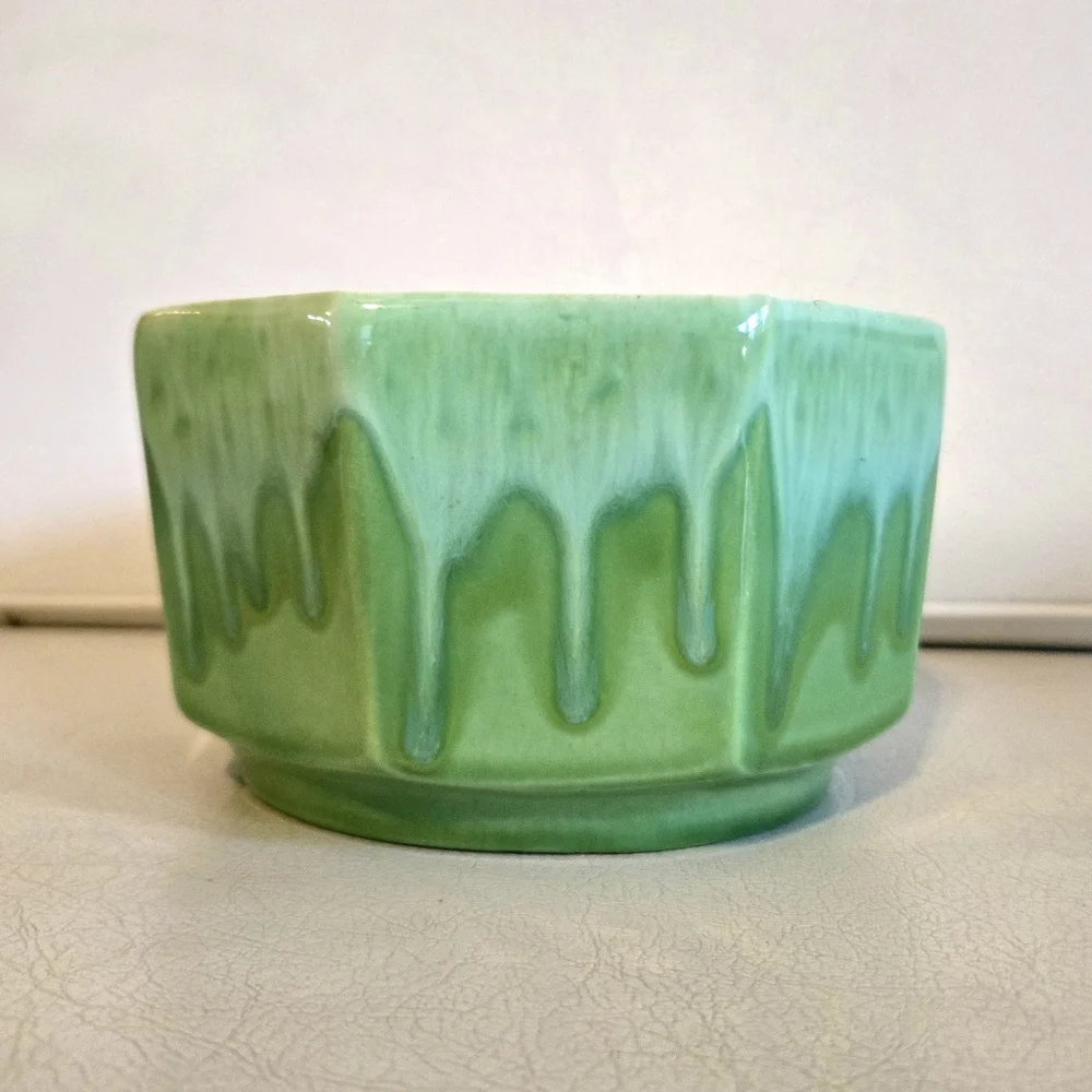 Vintage Green Blue Ceramic USA Pottery - Picture 2 of 6